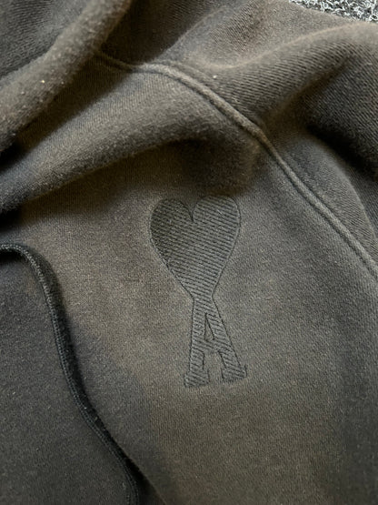Faded Ami Paris Hoodie Black Small