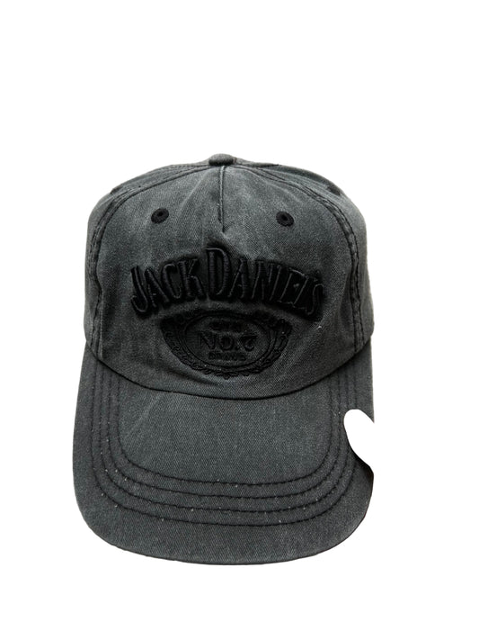 gray Jack Daniel's Old No. 7 Brand baseball cap with black embroidered logos OSFA