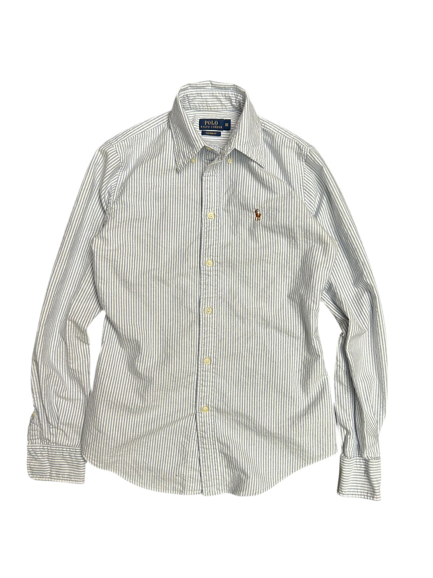 Polo RL Striped Polo Women's Light Blue XS