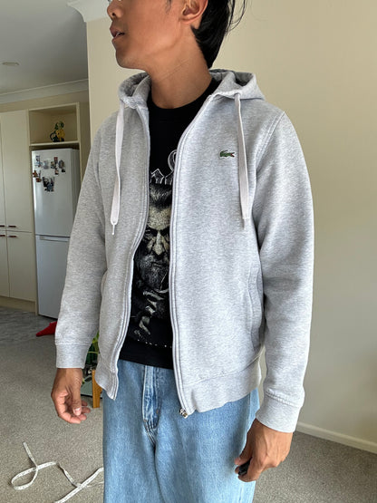 Lacoste Sport Full-Zip Hoodie Grey Small