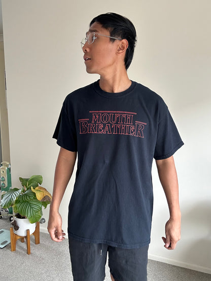 black Men's Mouth Breather T-shirt Gildan Tag Large