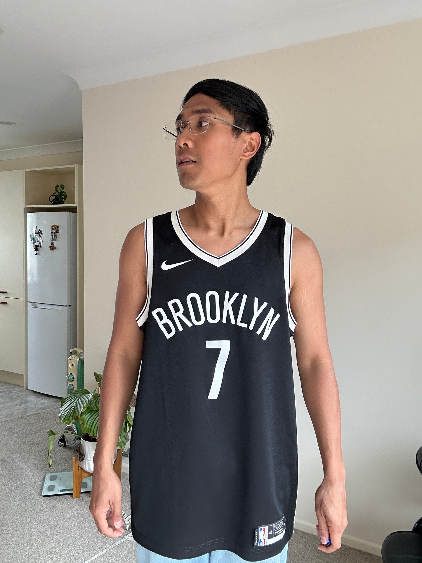 black Nike Kevin Durant Brooklyn Nets #7 Icon Edition Swingman jersey 2022 Large