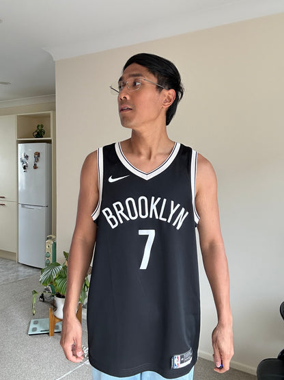black Nike Kevin Durant Brooklyn Nets #7 Icon Edition Swingman jersey 2022 Large