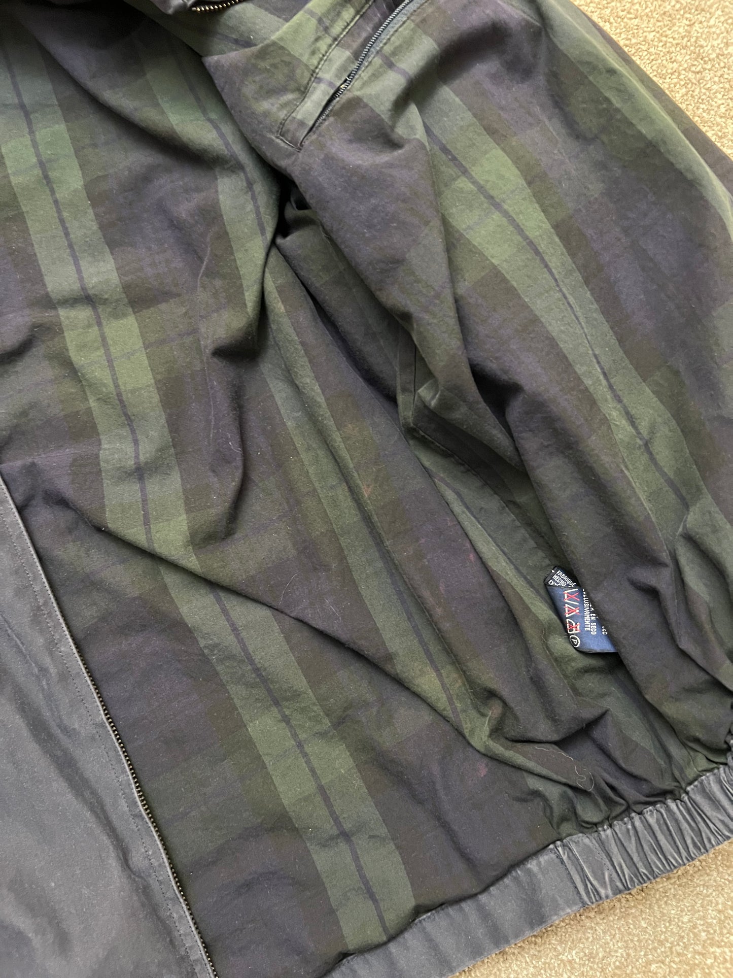 Vintage Nautica Harrington Jacket Large Navy Blue