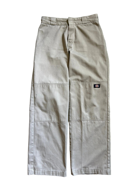 Dickies 85-283 Loose Fit Double Knee Work Pants in the color Khaki Size 28