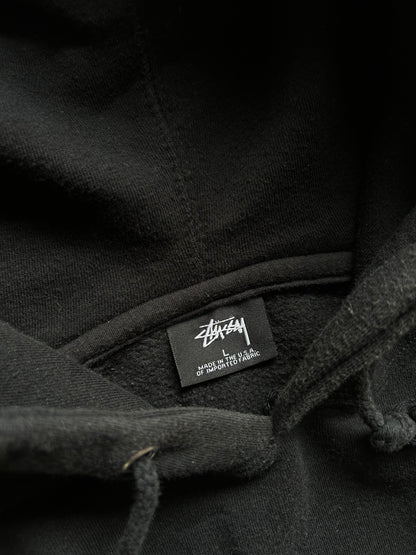 Vintage Stussy Hoodie Made in USA Black Large 9/10 Condition