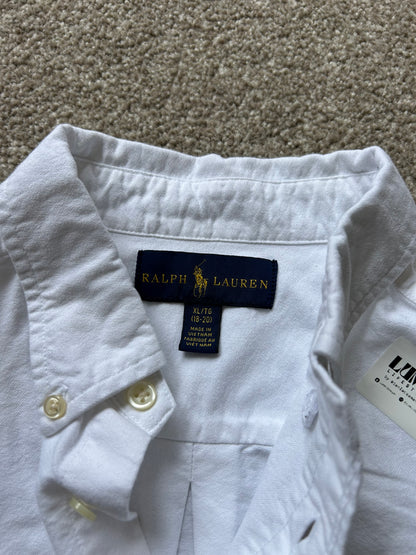 Ralph Lauren White Oxford Polo Medium