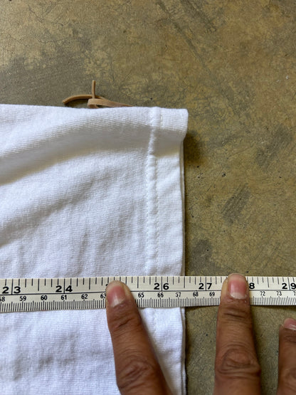 white cotton t-shirt featuring a "Wellington" graphic Small Anvill Blue Tag
