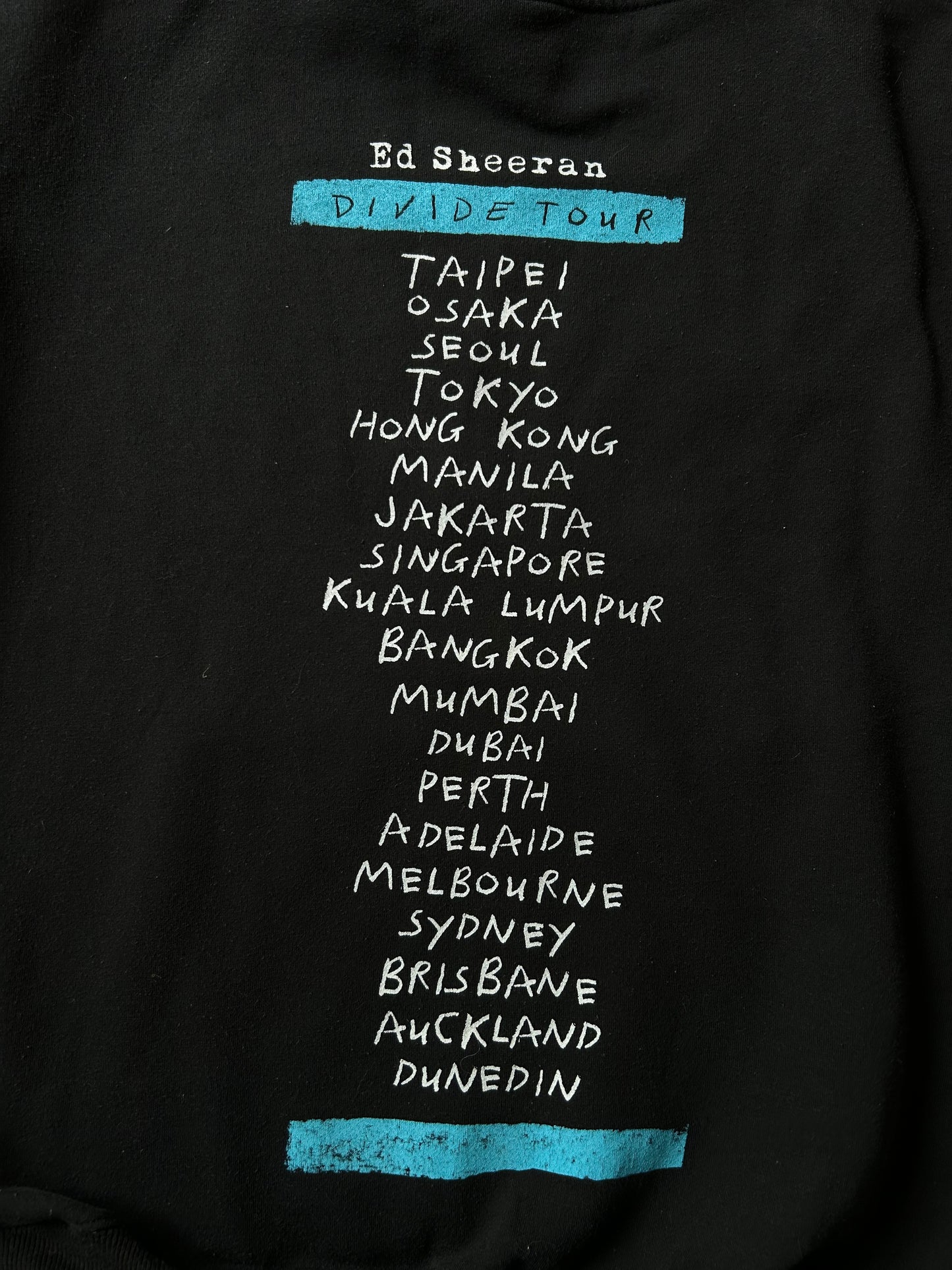 Ed Sheeran "Divide" World Tour (2017-2019) black hoodie Medium