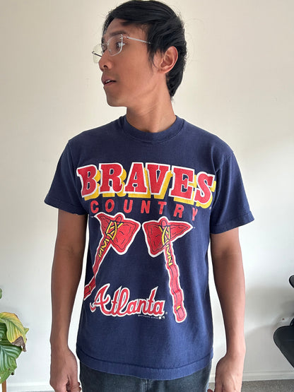 vintage 1990s single-stitch Atlanta Braves Medium Navy