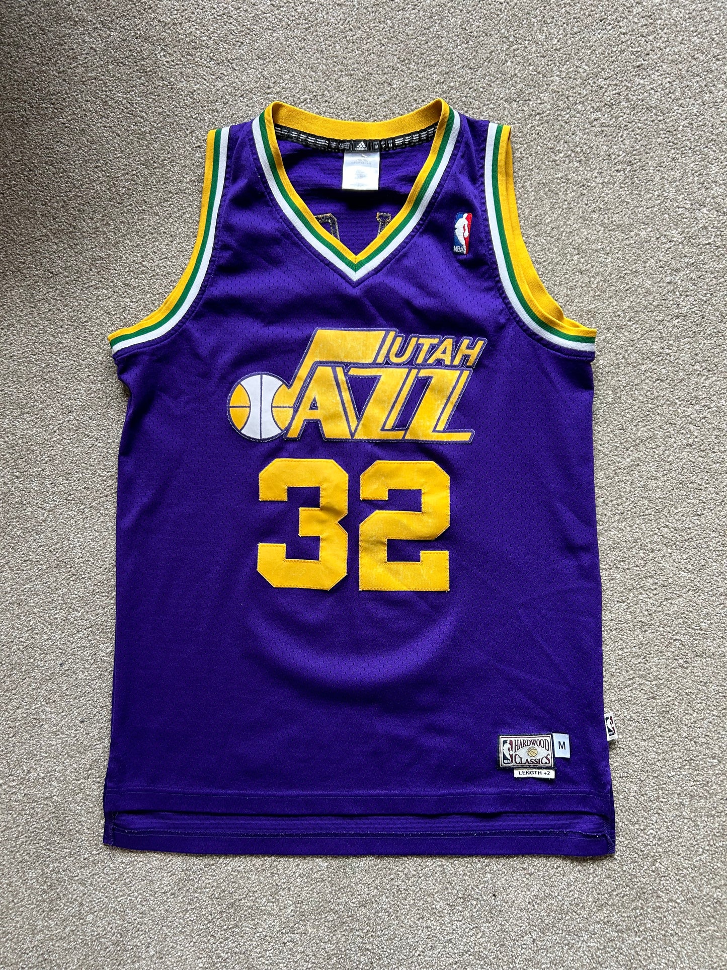 Karl MALONE, Utah Jazz, Adidas HWC, NBA Basketball Jersey, Medium