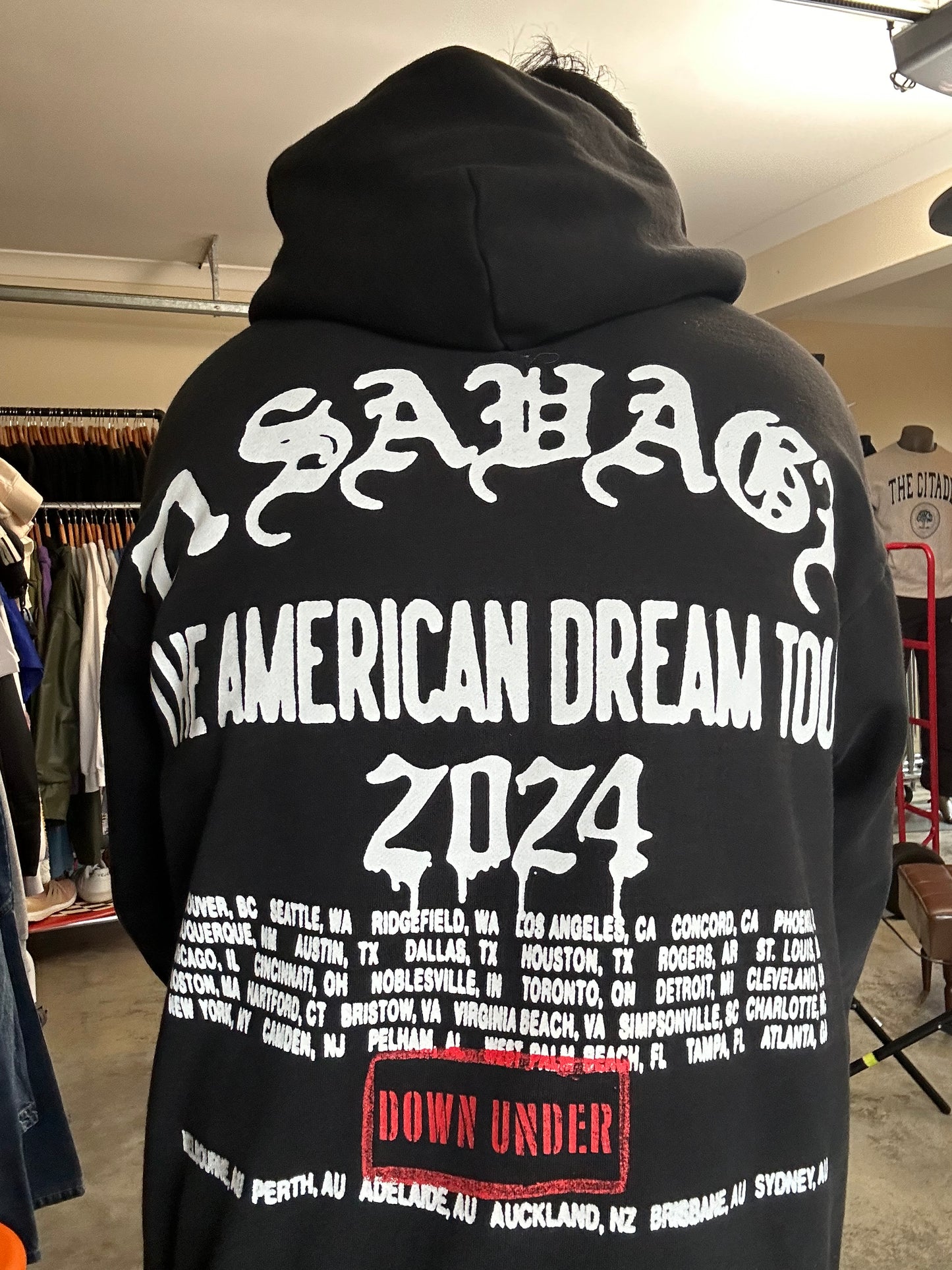 black 21 Savage "American Dream" tour hoodie from 2024 Large