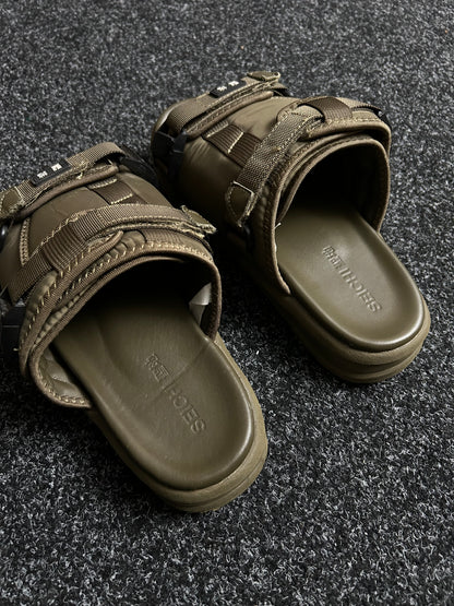 SEICHI YOROI Japan Utility Sandals size 8 Mens fits 7 Mens Olive