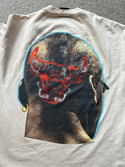 Michael Jordan wearing green sunglasses and is made by EFFN Clothing Cream Large