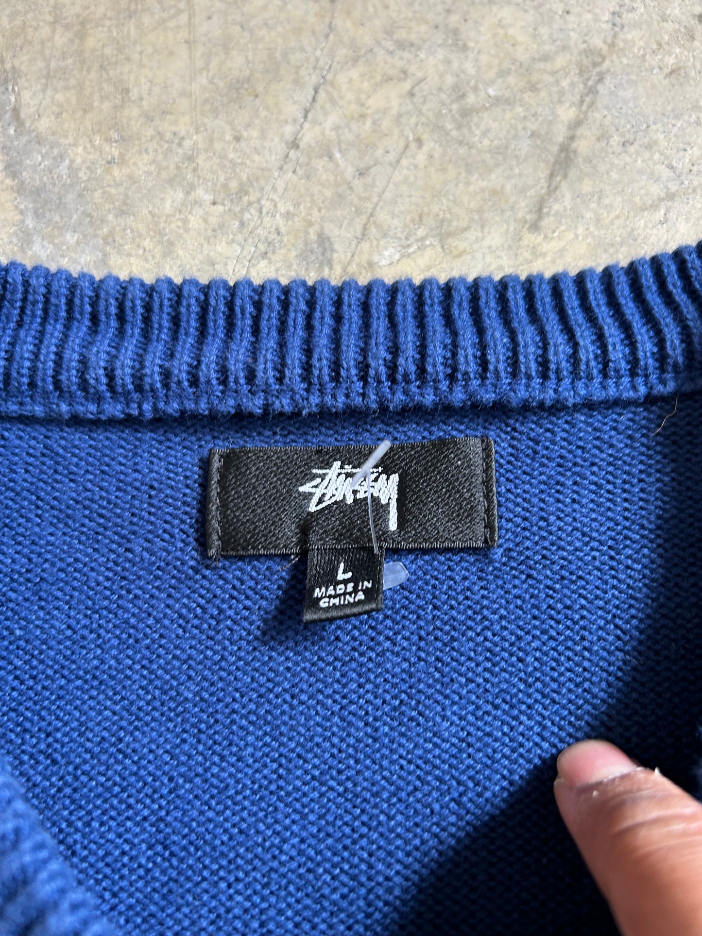 Stüssy Billiard Sweater in Navy Large