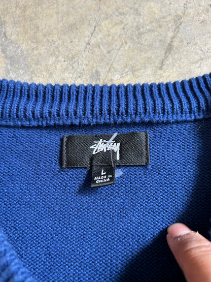Stüssy Billiard Sweater in Navy Large
