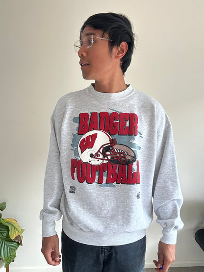 vintage 1994 NCAA Wisconsin Badgers sweatshirt XL Grey Tultex Tag