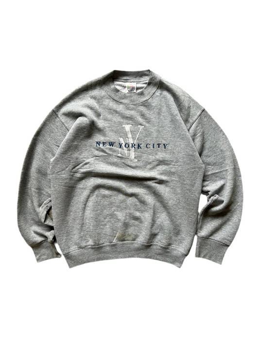 Vintage New York City Sweater FOTL Best Grey Medium
