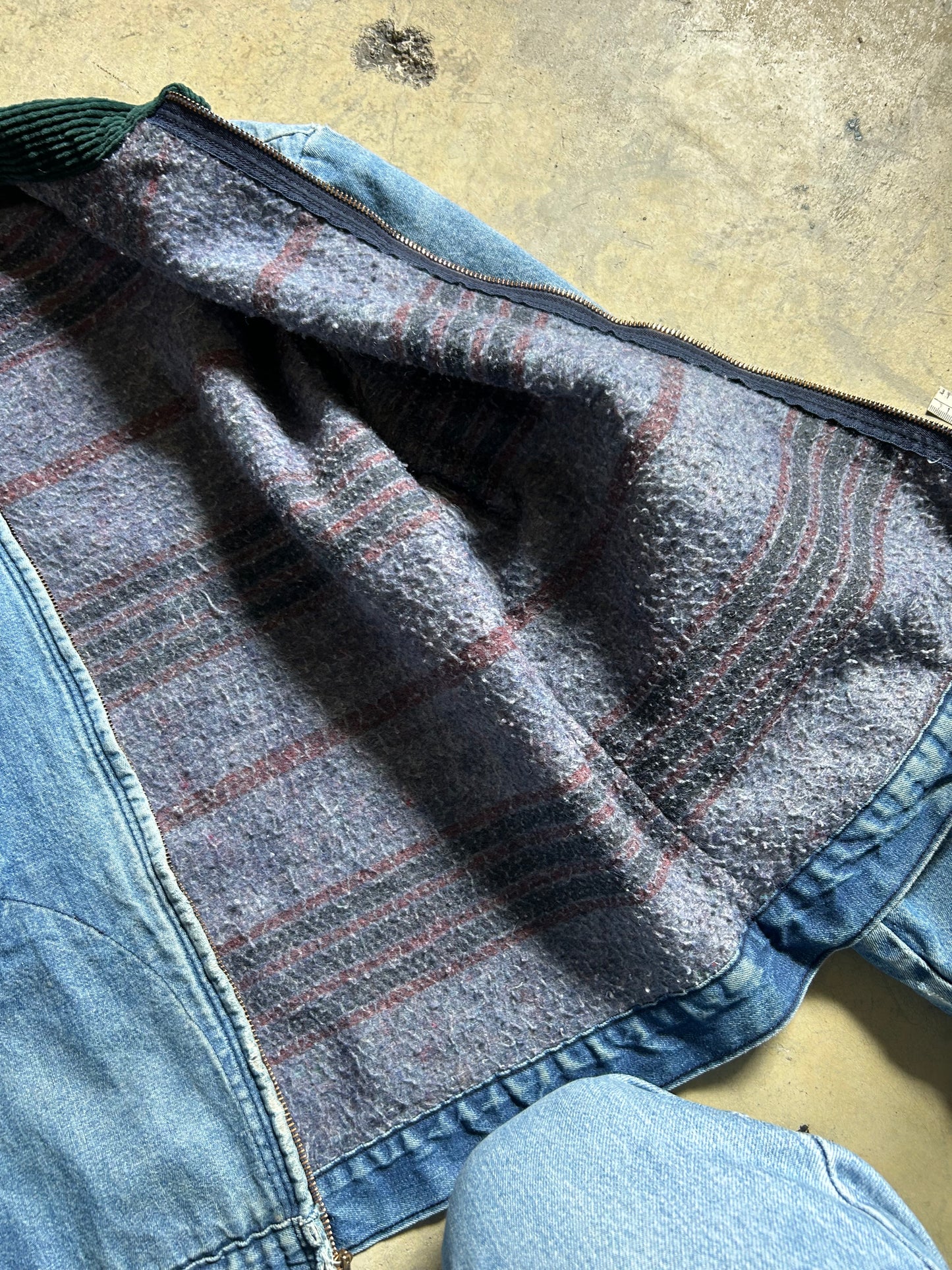 vintage Sears denim work jacket from the 1960s or 1970s, Scoville