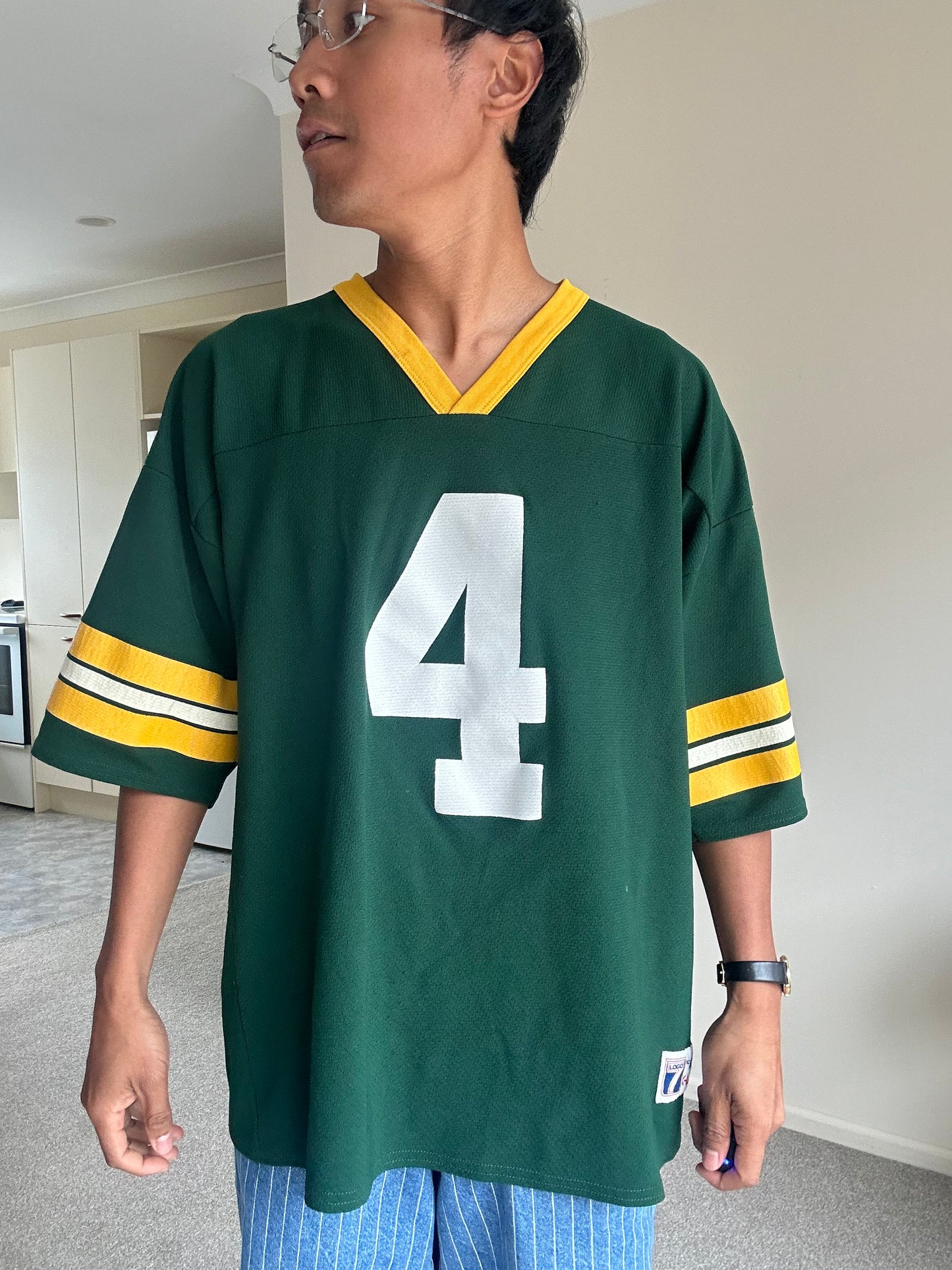 vintage Logo 7 Brett Favre Green Bay Packers jersey XL