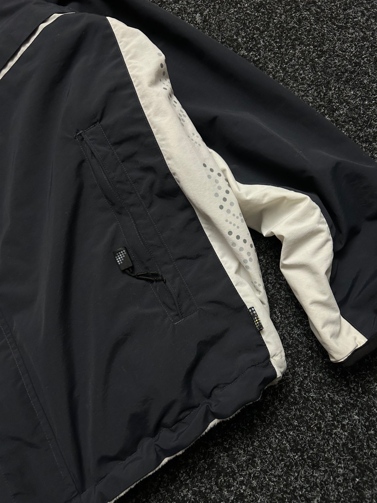 Fleece & Nylon Reversible Jacket Telecom New Zealand Large