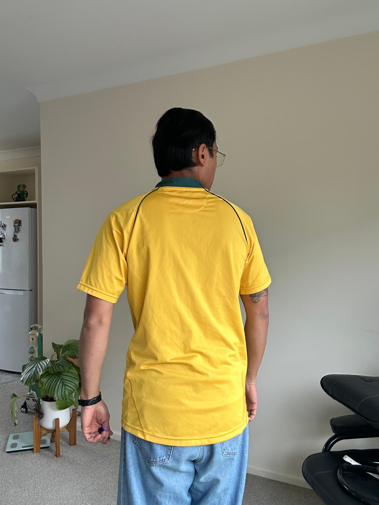 official Asics Australia Wallabies Rugby Union shirt from the 2016/17 season Yellow Small