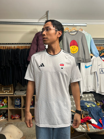 Adidas Iraq National Team men's football jersey from the 2024 season in white Medium