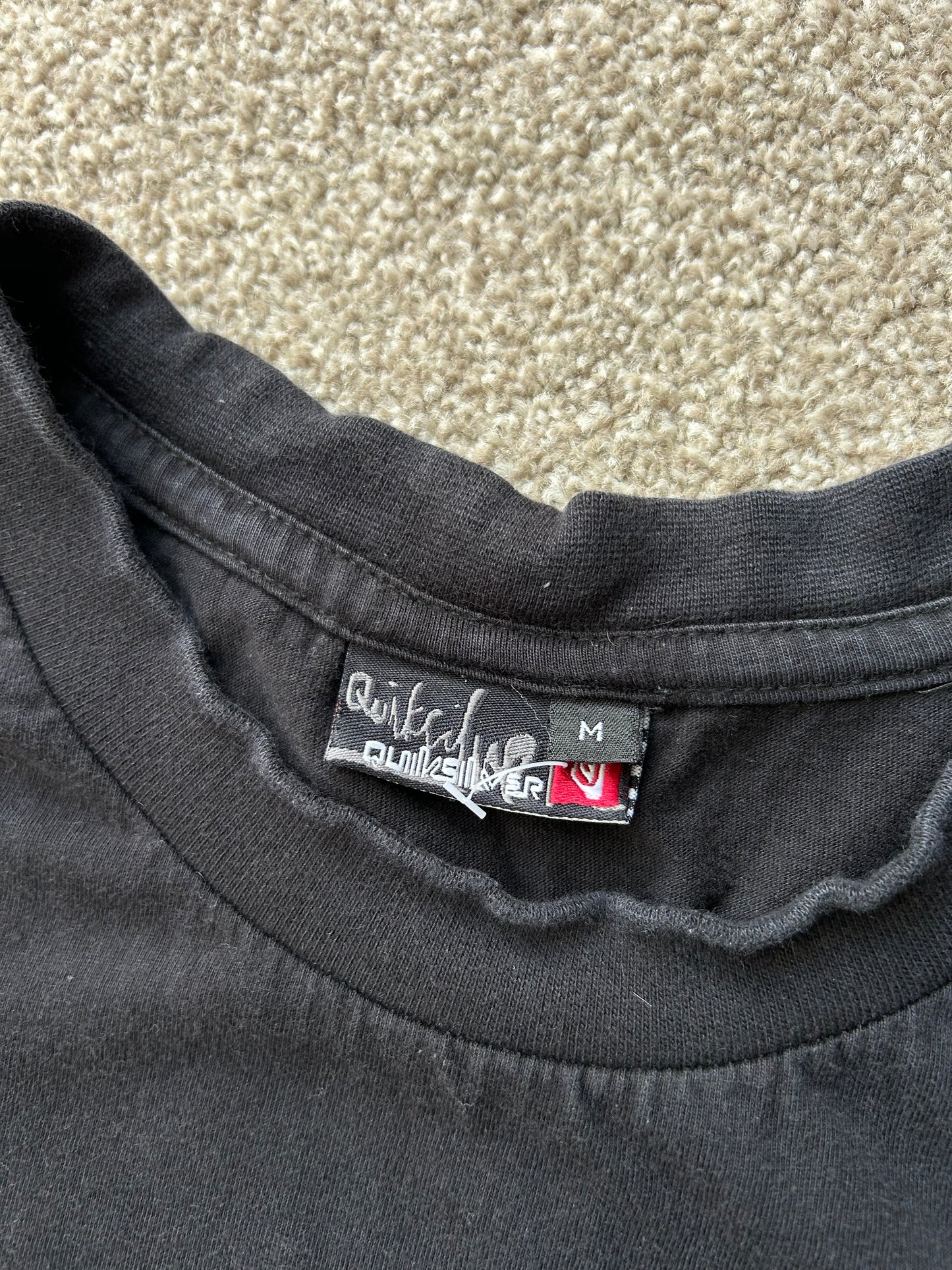 Y2K Quiksilver Tee Black Medium