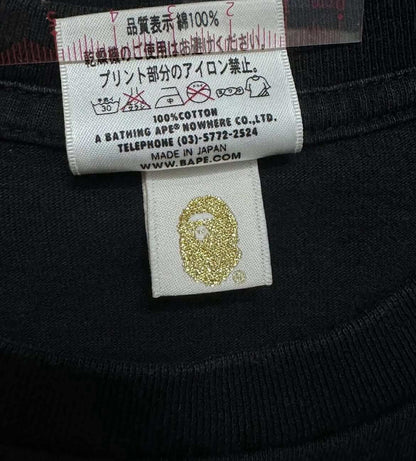 BAPE Tee Black Medium Box Logo All Over Print 9/10 Condition
