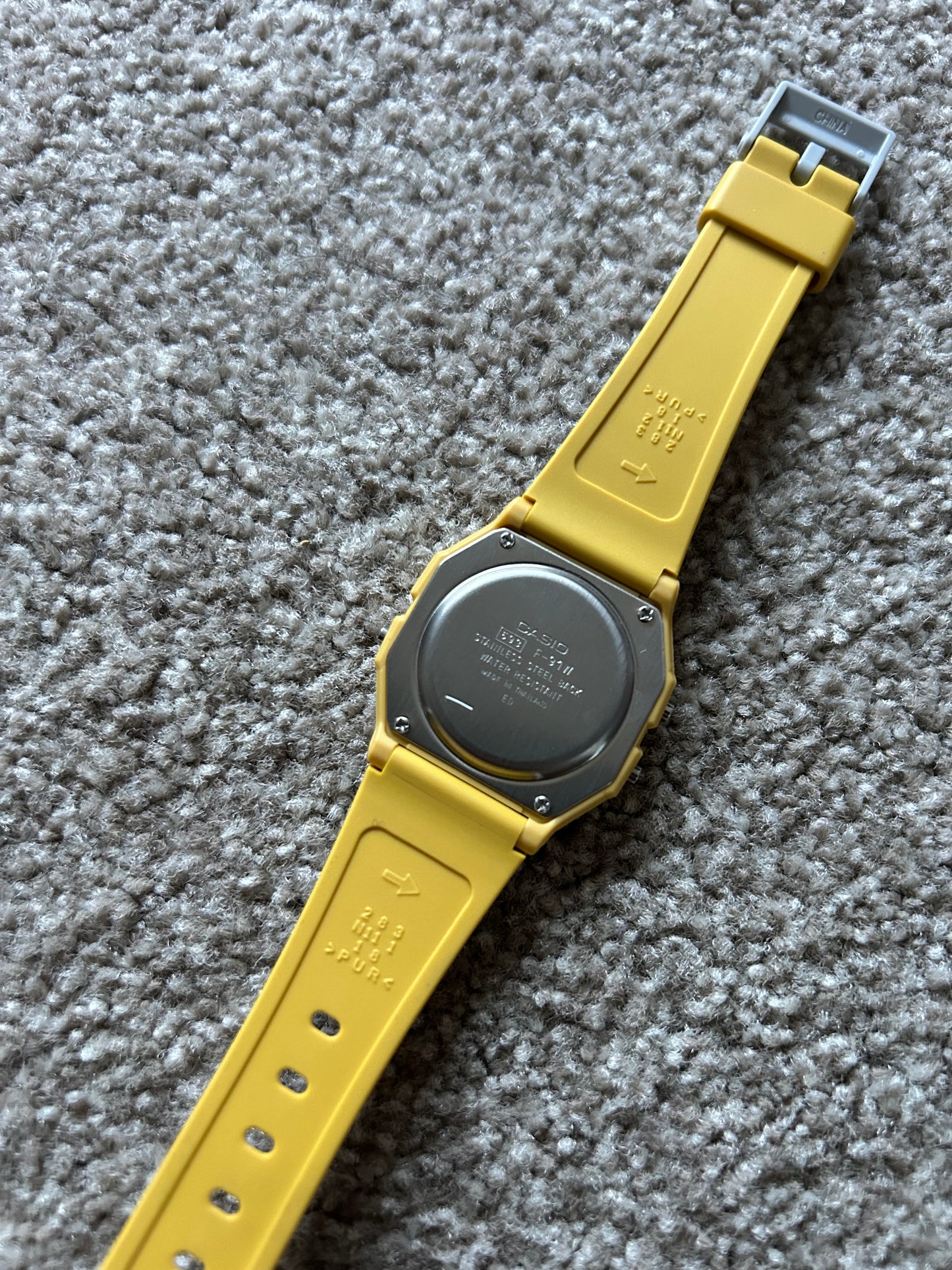 Casio Digital F-91WC-9A Yellow