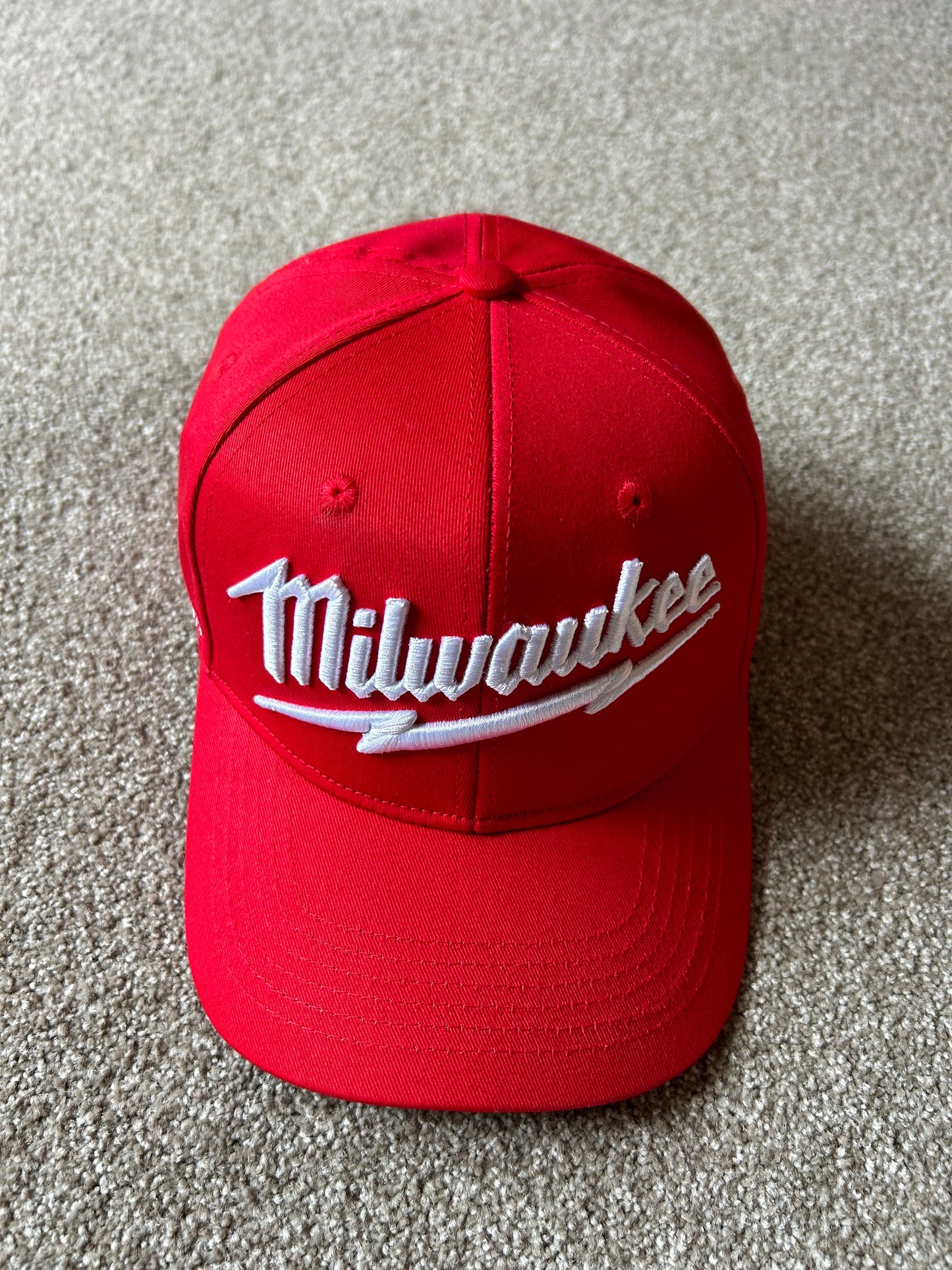 Milwaukee Red Adjustable Snapback Cap Brand New