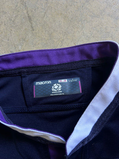 navy blue Macron Scotland rugby union home shirt from the 2017/18 season Small