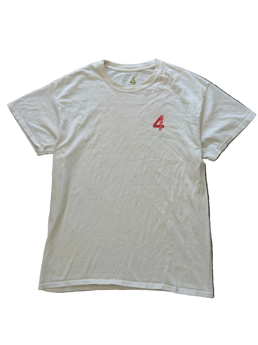 4Hunnid "Good S*x No Stress" t-shirt White Large with Stains