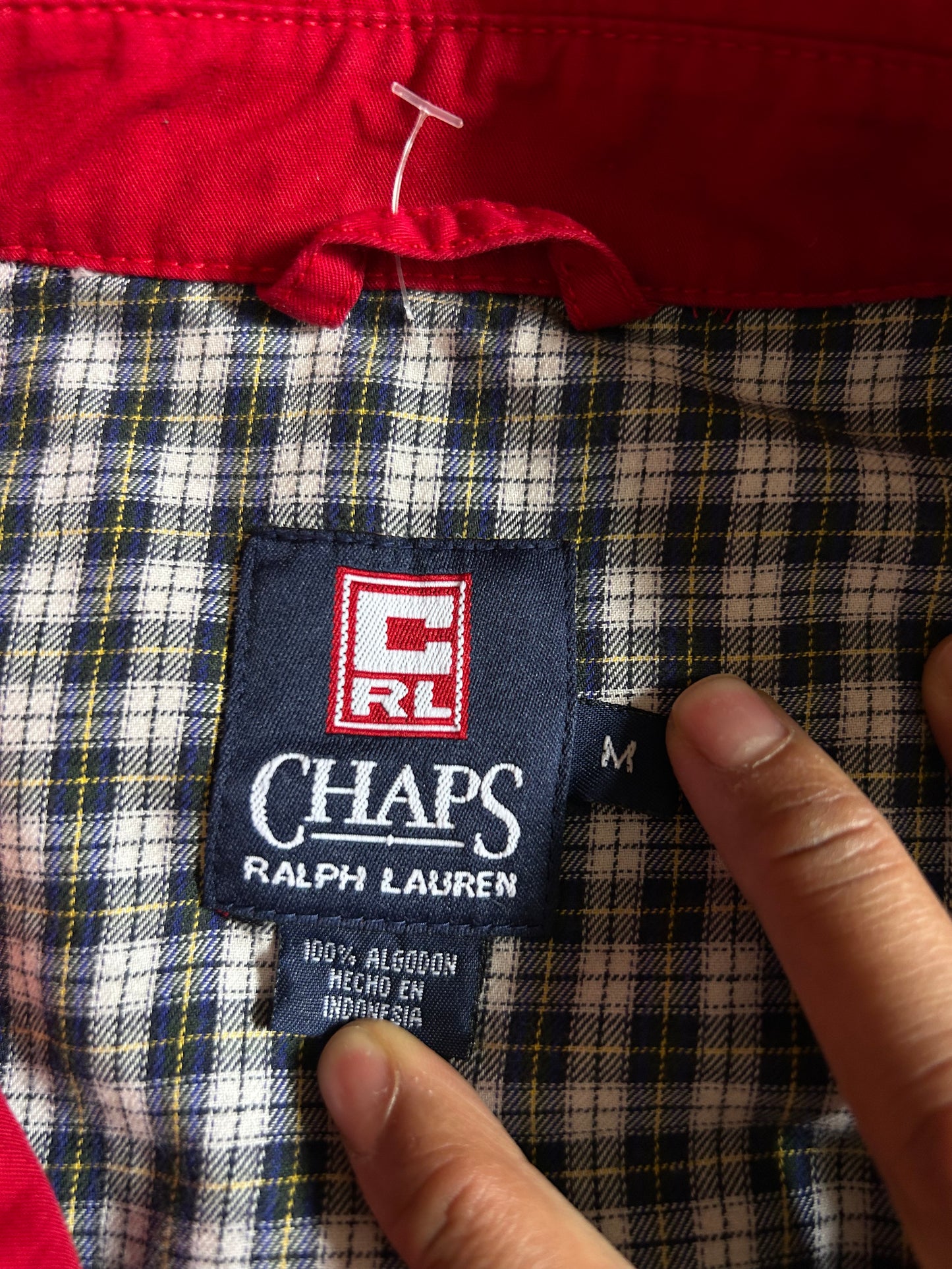 Red vintage Chaps Ralph Lauren Harrington bomber jacket Medium