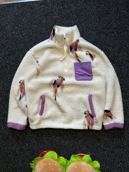 Taylor Swift Tops Taylor Swift Koi Fish Quarter Zip Sherpa Pullover Speak Now Small White