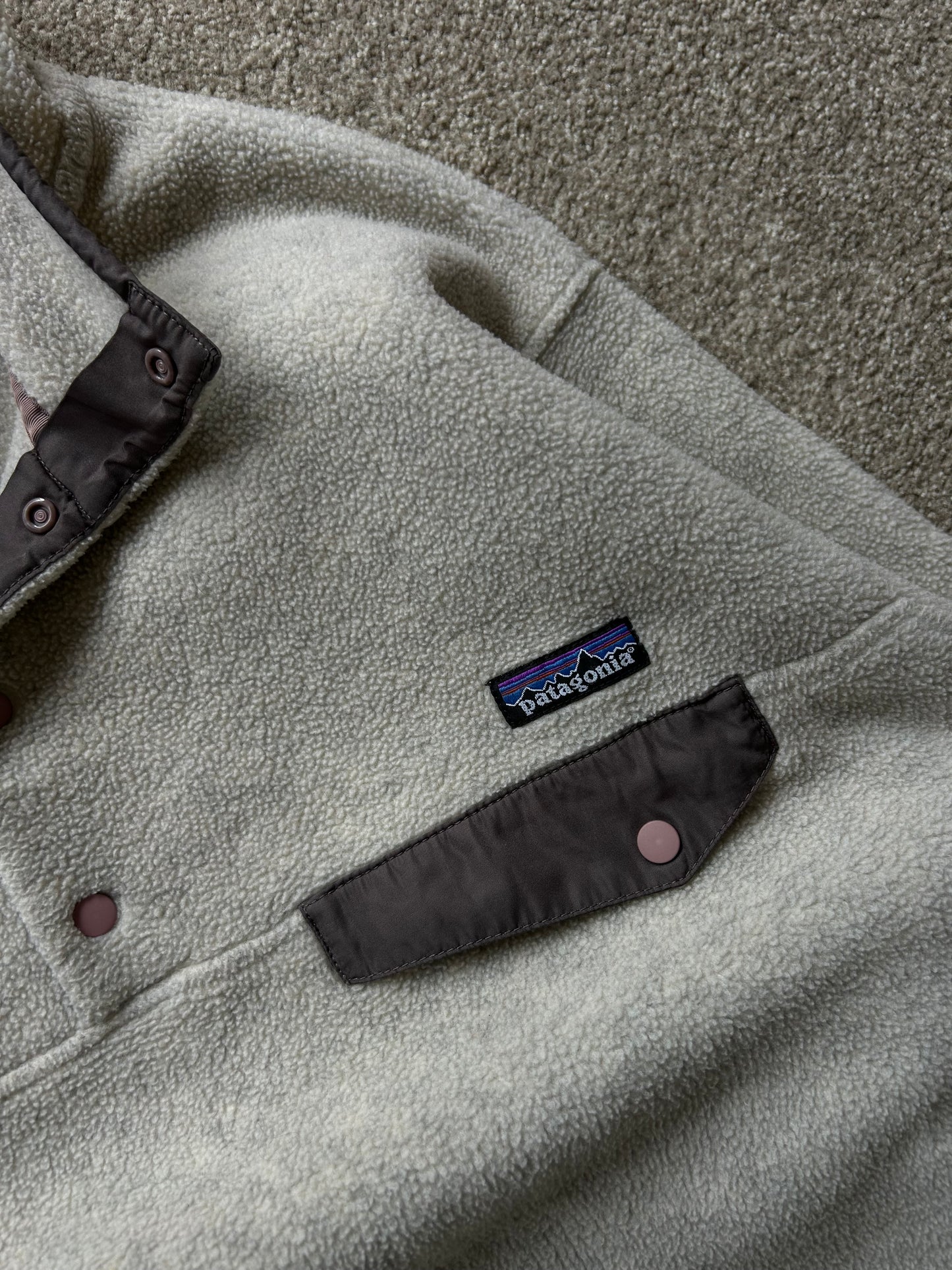Patagonia Synchilla Snap-T SS05 Vintage Fleece Jacket Neutro Medium Oatmeal 2005