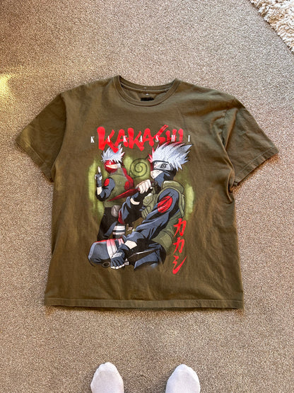 Goat Crew Naruto Kakashi Green XL Tee