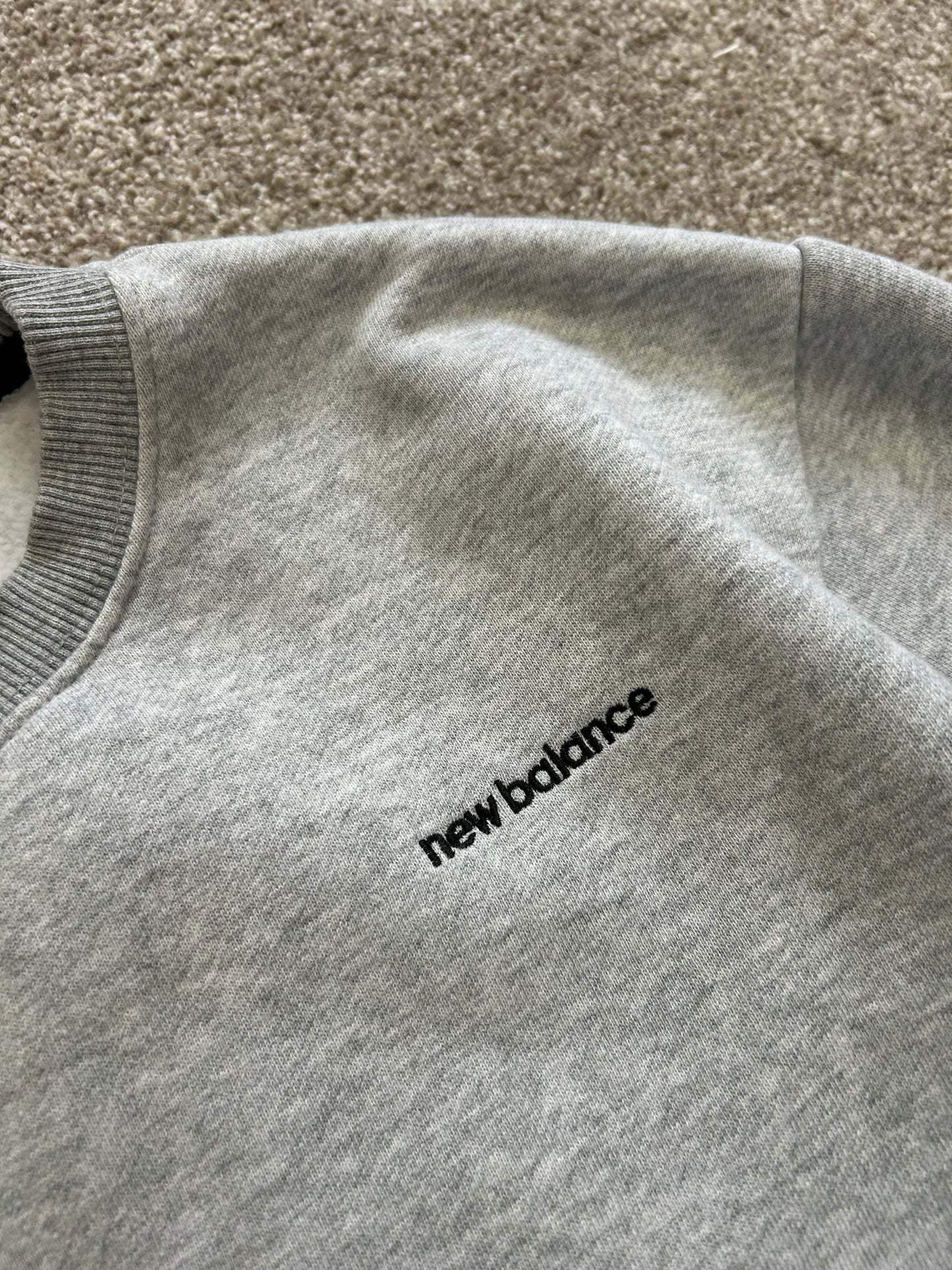 New Balance Script Embroidered Grey Sweatshirt XL