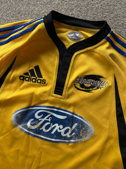 2007 2008 Hurricanes Rugby Union Shirt Adidas XL Yellow Ford