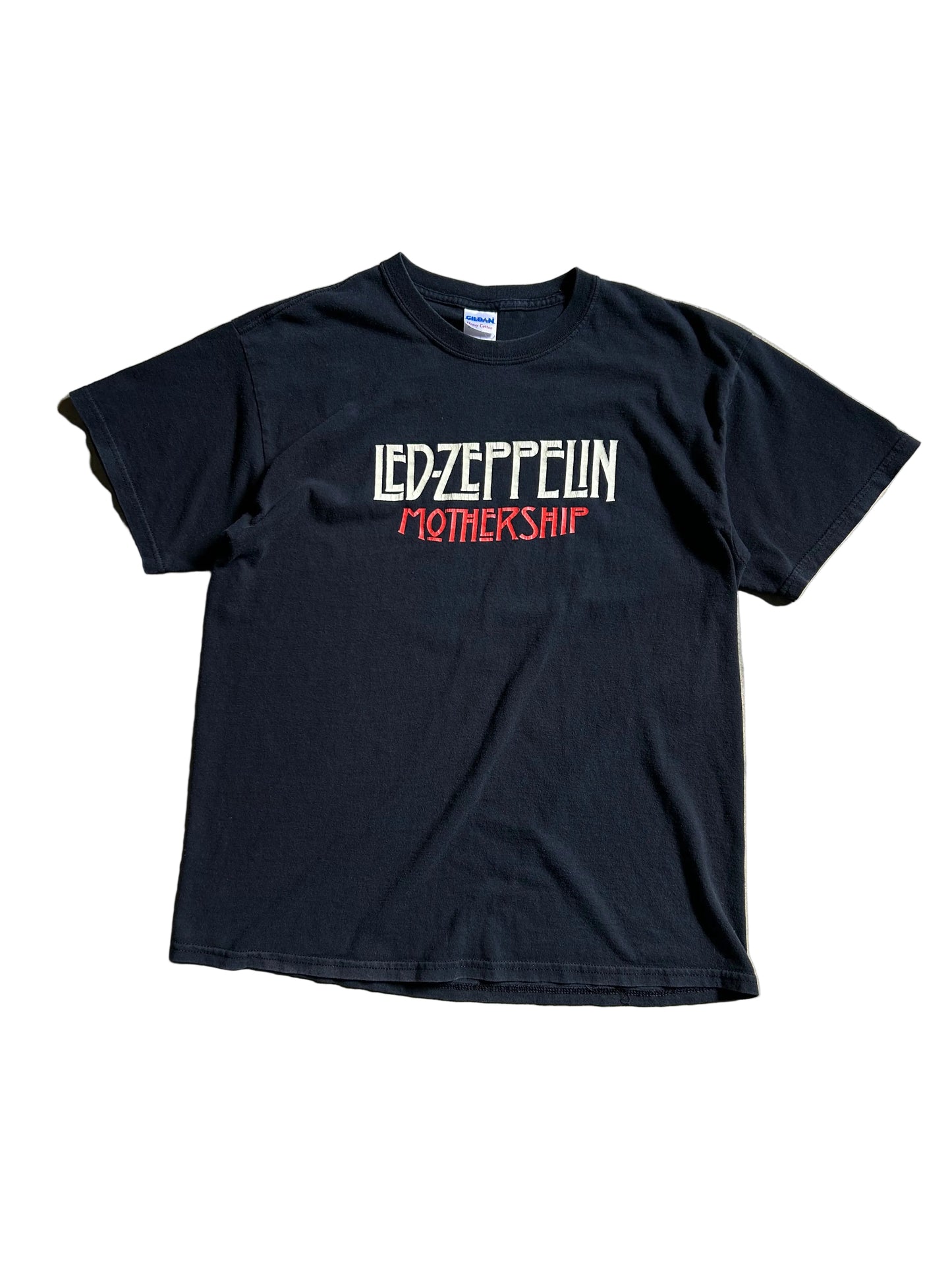 black Led Zeppelin "Mothership" graphic t-shirt featuring a Gildan brand tag Large 2007