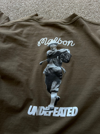 olive green Undefeated t-shirt, a collaboration  Malbon x Undefeated collection Cropped XL