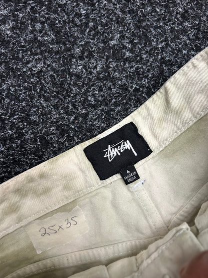 Stussy Stüssy Classic Womens White Green Tie dye Cotton Pants Size 6