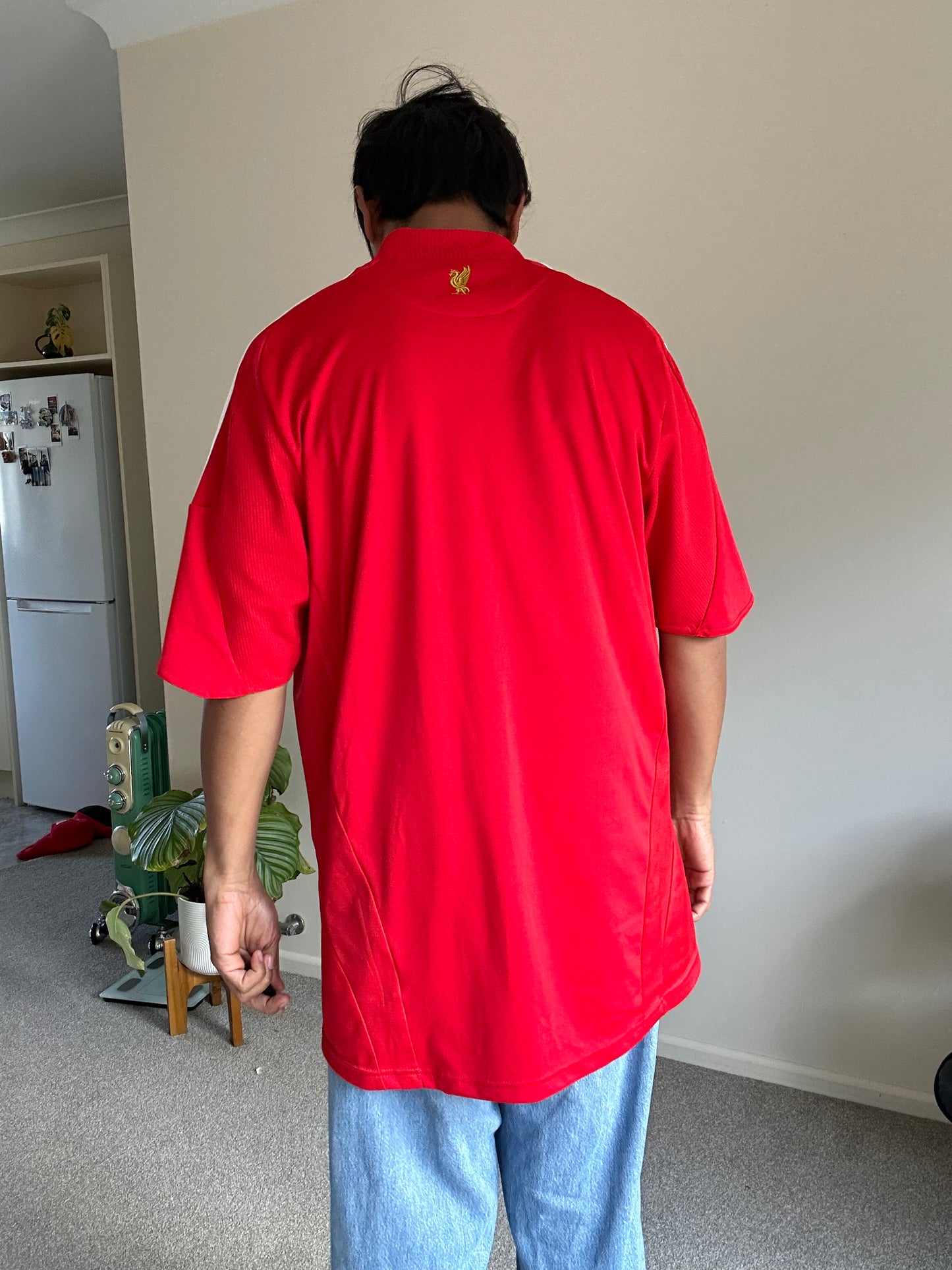 authentic adidas Liverpool FC 2008-10 Home Shirt featuring the iconic Carlsberg Large Red