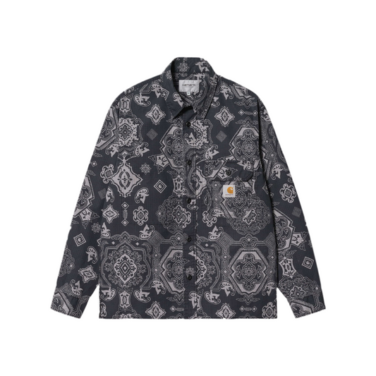 Carhartt WIP LS Verse Shirt I030766 Verse Print/Black Heavy Stone Wash XL