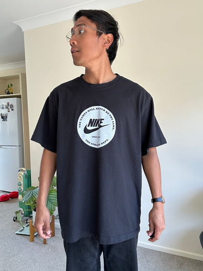 Nike "The Games Will Never Be The Same" Graphic T-Shirt, part of the brand's "The Athletic Dept." or "Circa 72" collections XL Black
