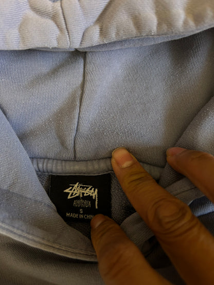 Stüssy hoodie is a vintage washed lilac French terry Faded  Medium