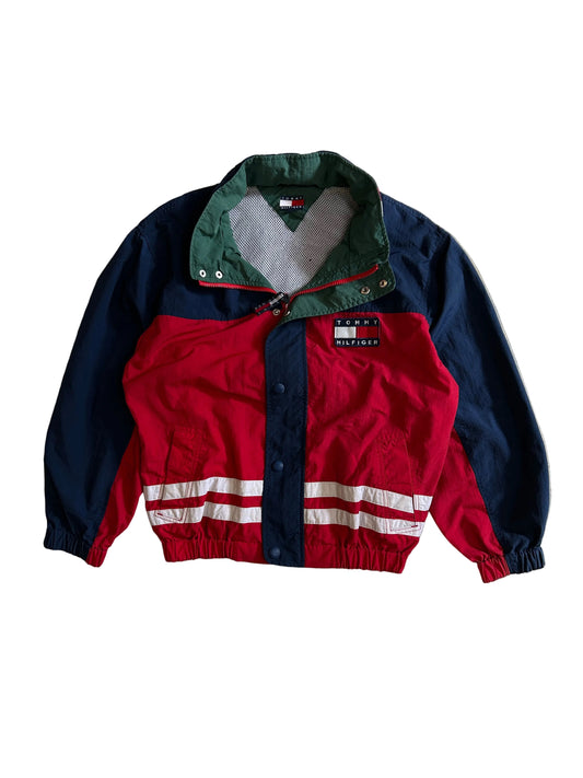 Small vintage 1990s Tommy Hilfiger Sailing Gear color-block windbreaker jacket