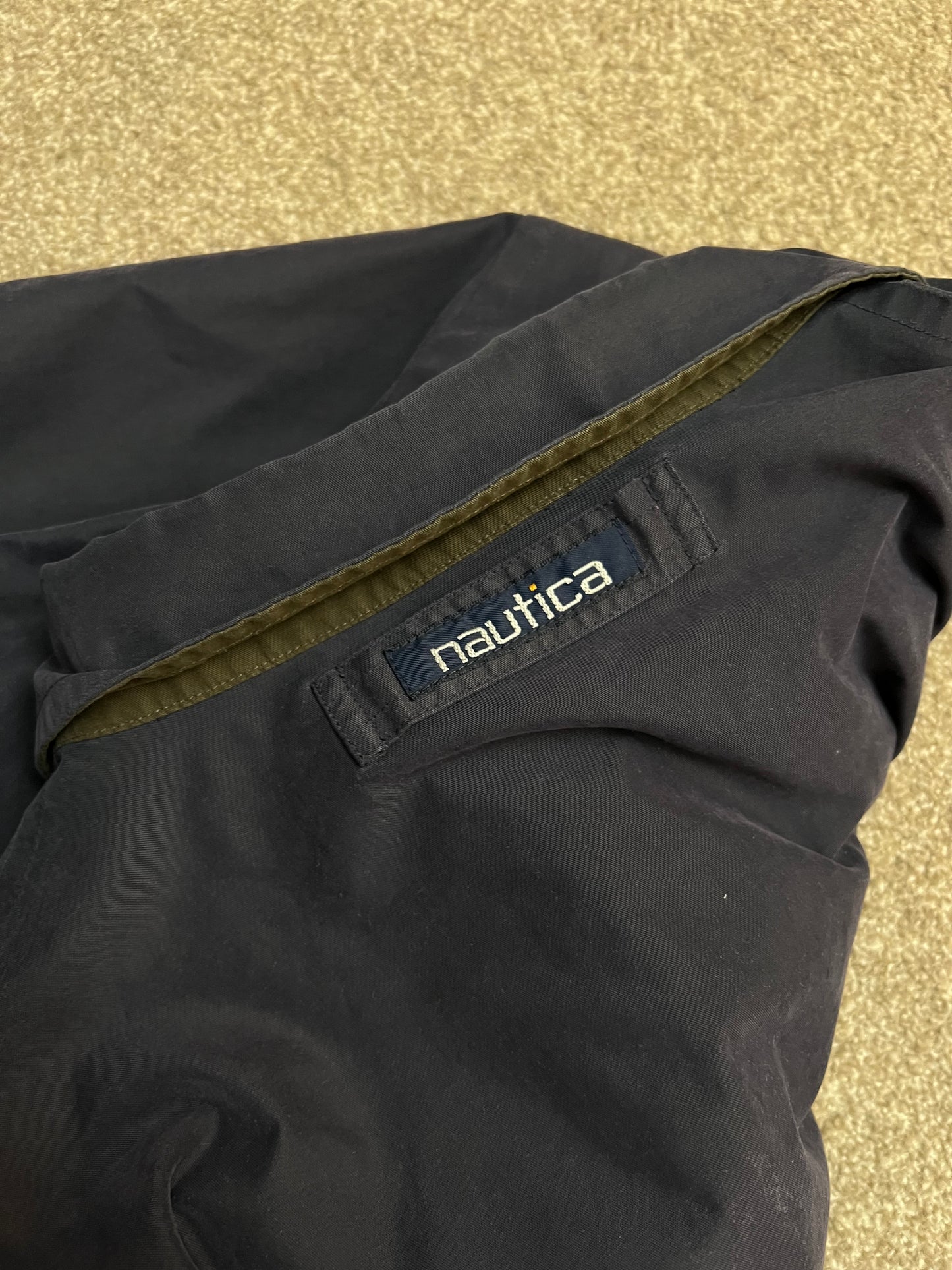 Vintage Nautica Harrington Jacket Large Navy Blue