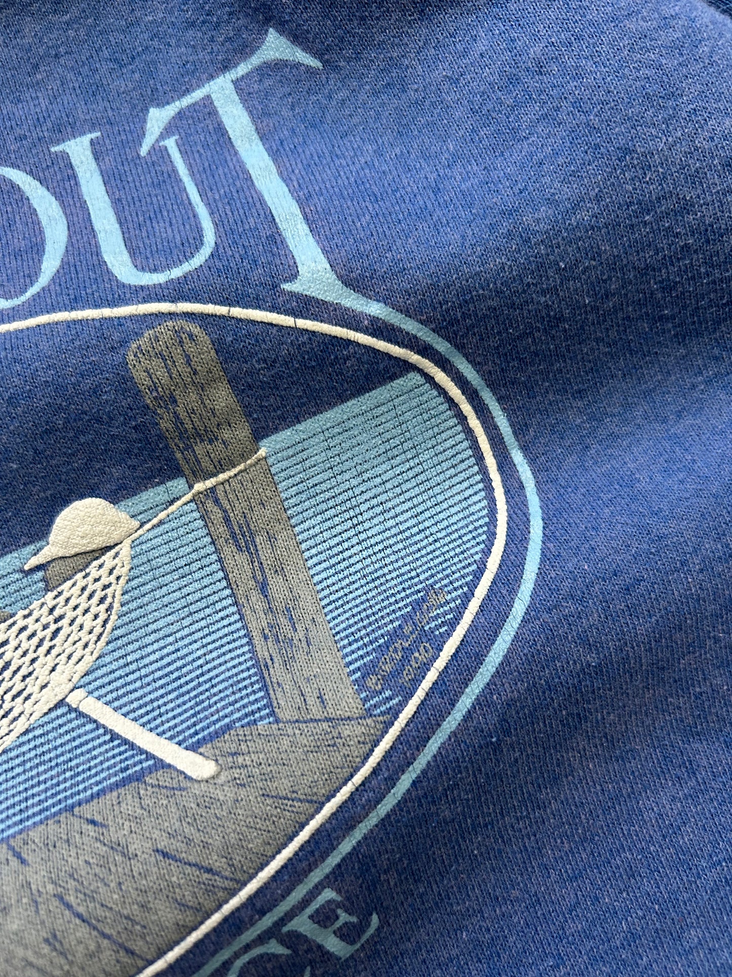 80's Fruit of the Loom Sweater Large Blue
