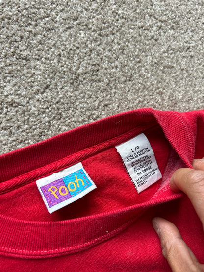 Vintage Winnie The Pooh Sweater Red Large